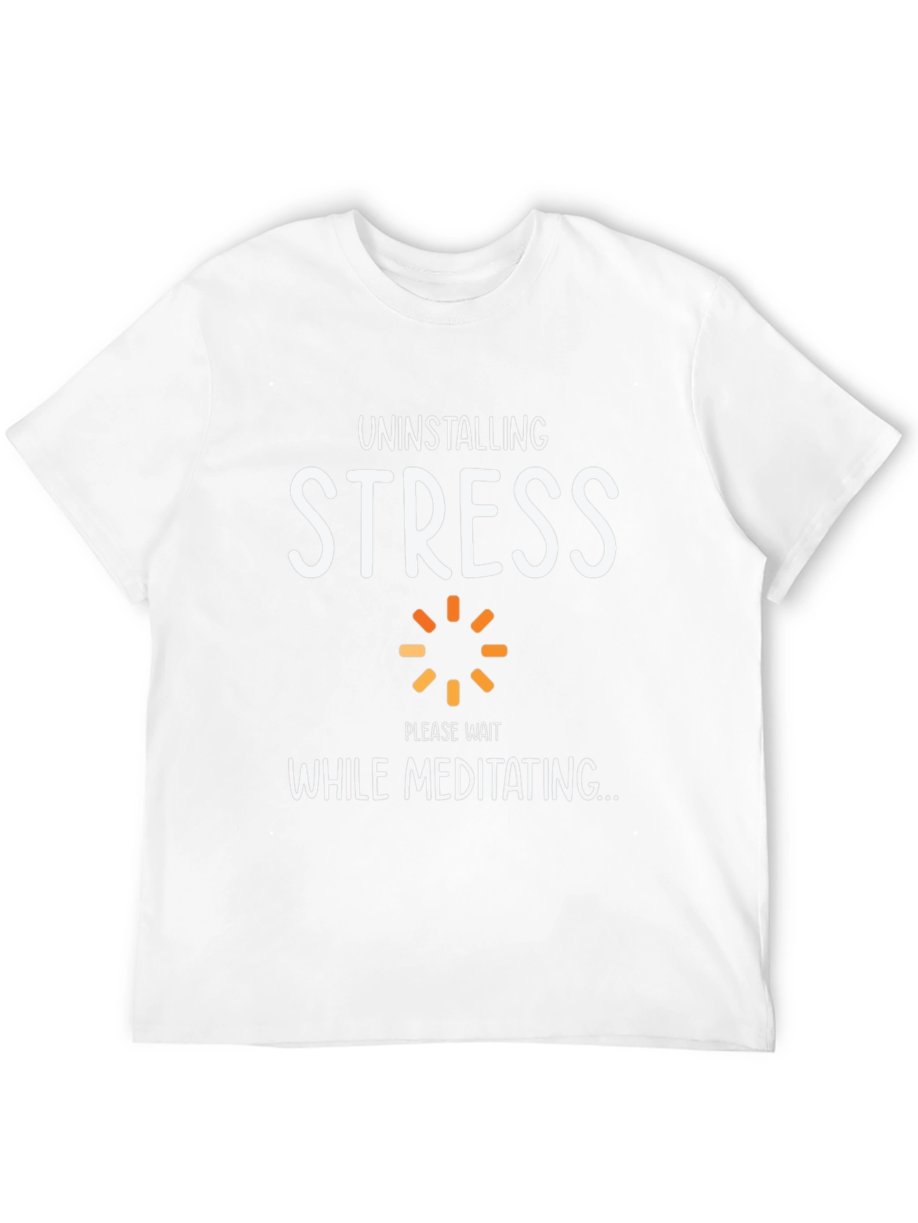 Uninstalling Stress Black T-Shirt