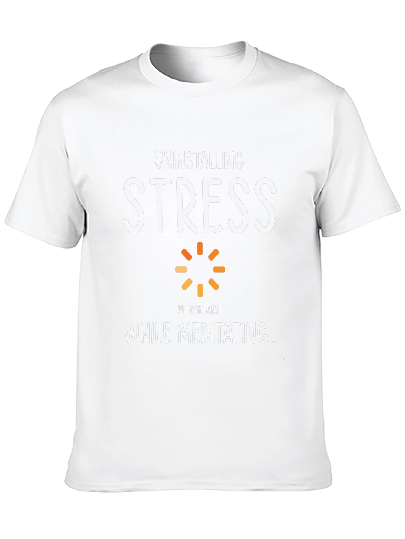 Uninstalling Stress Black T-Shirt