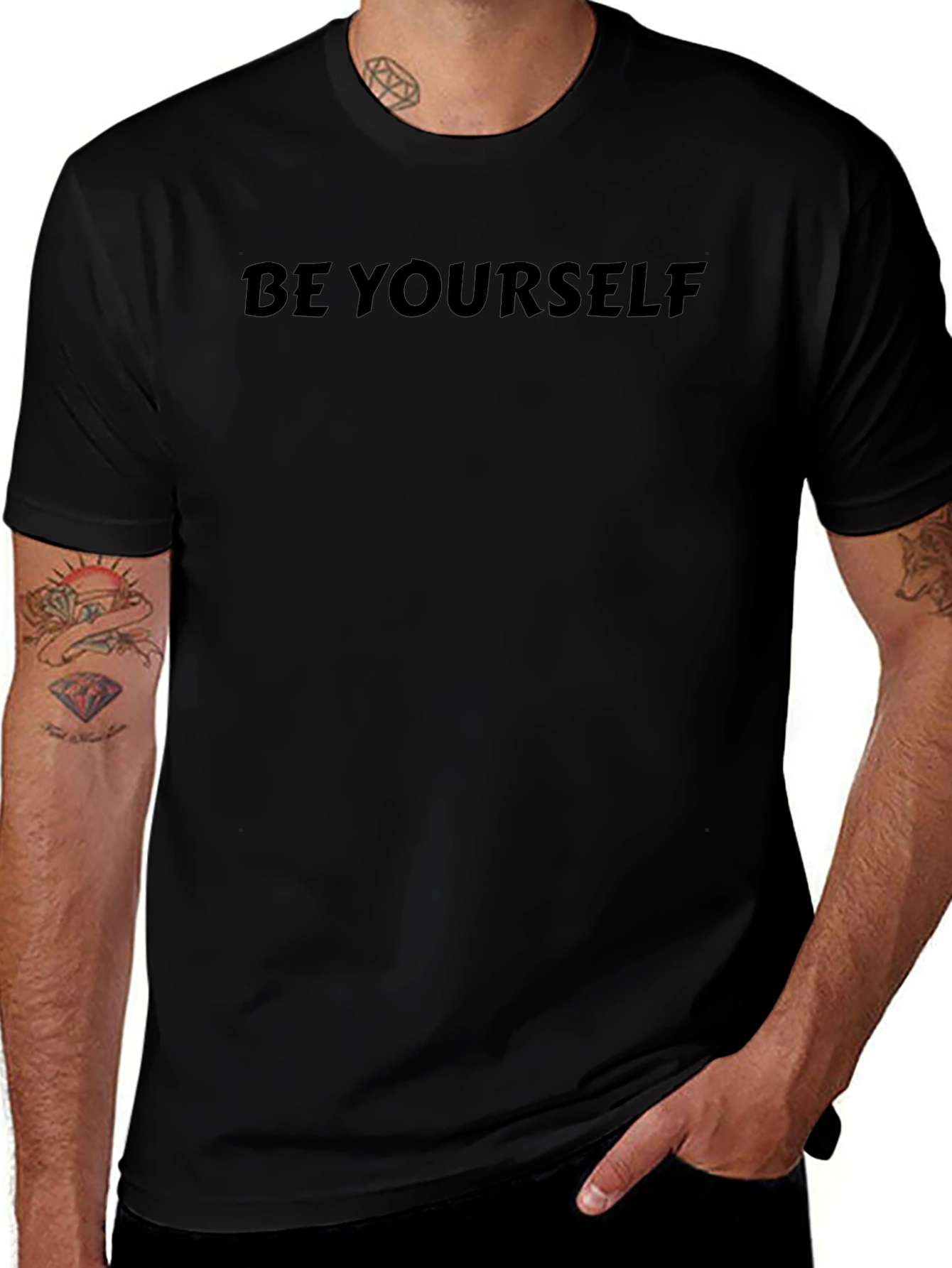 Be Yourself Black Tee