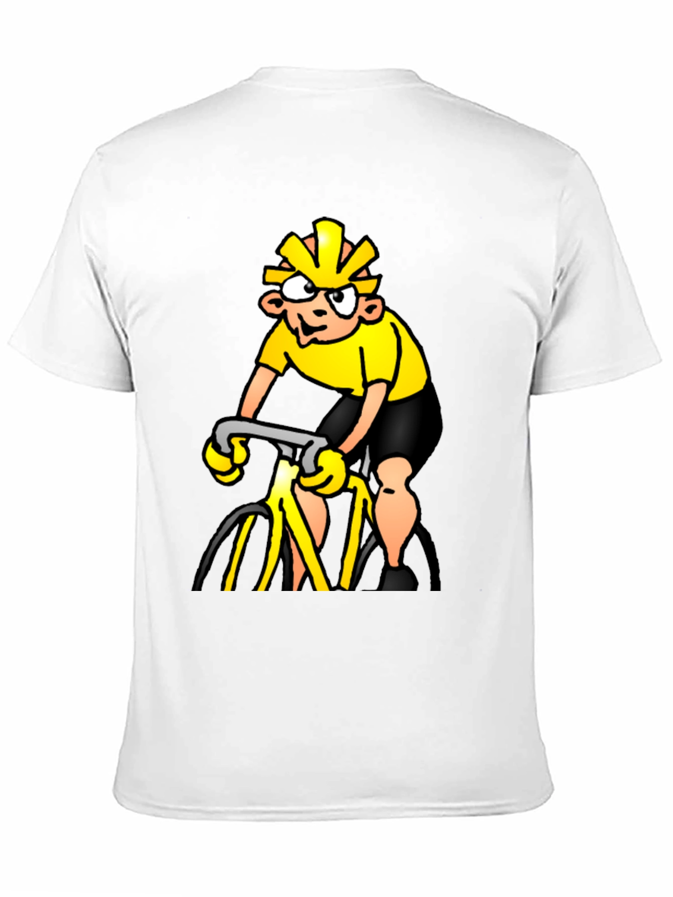 Cycling Cartoon Black T-Shirt