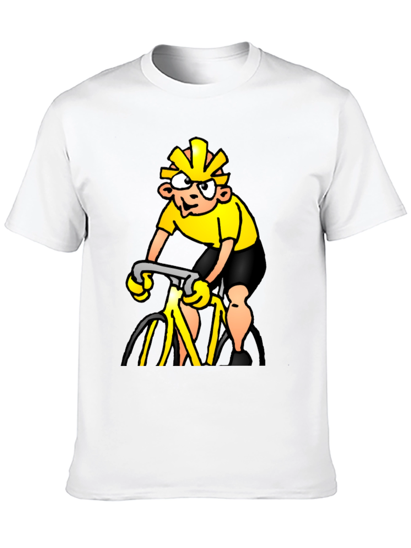 Cycling Cartoon Black T-Shirt