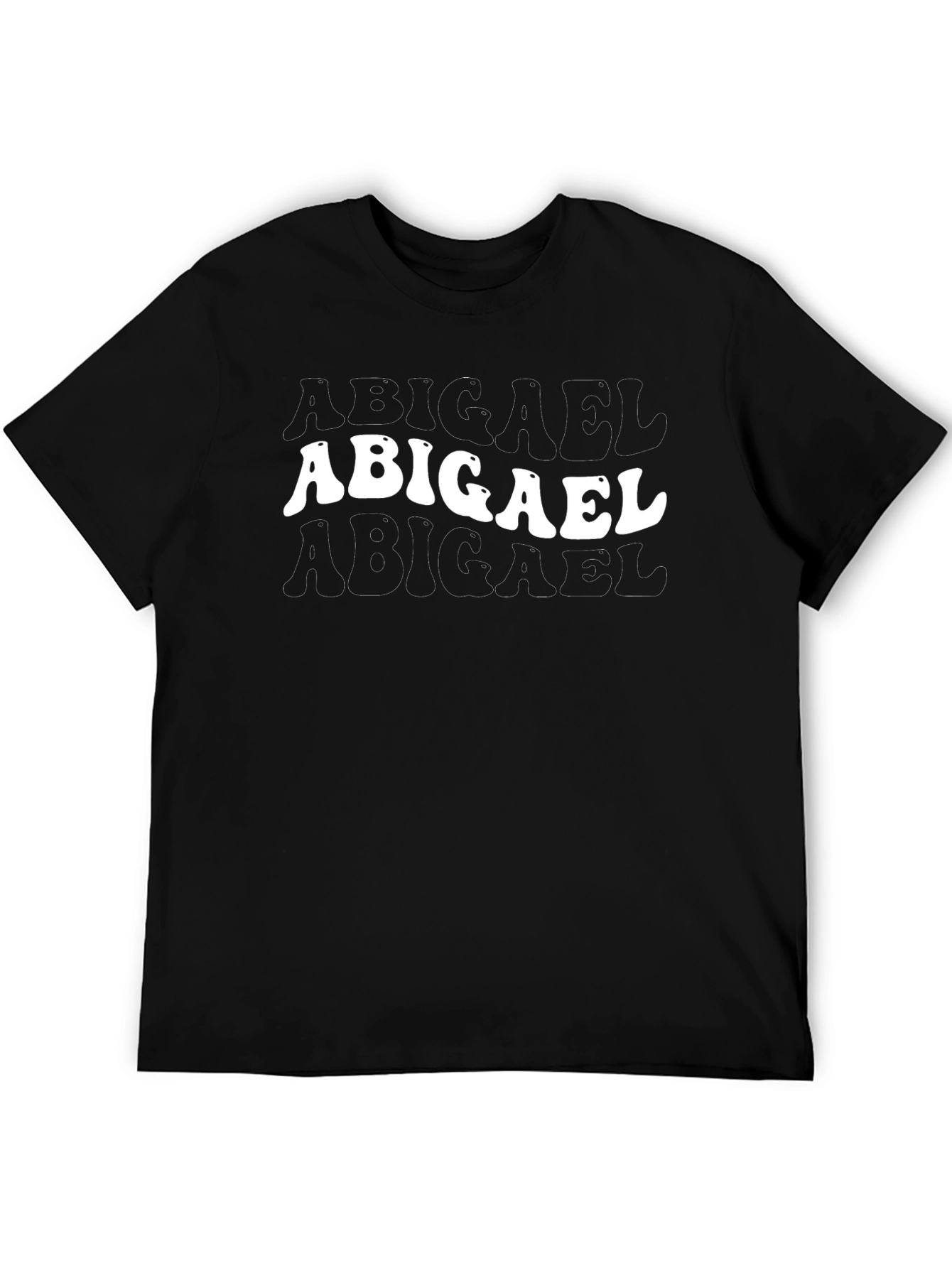 Abigael Name Graphic Black T-Shirt