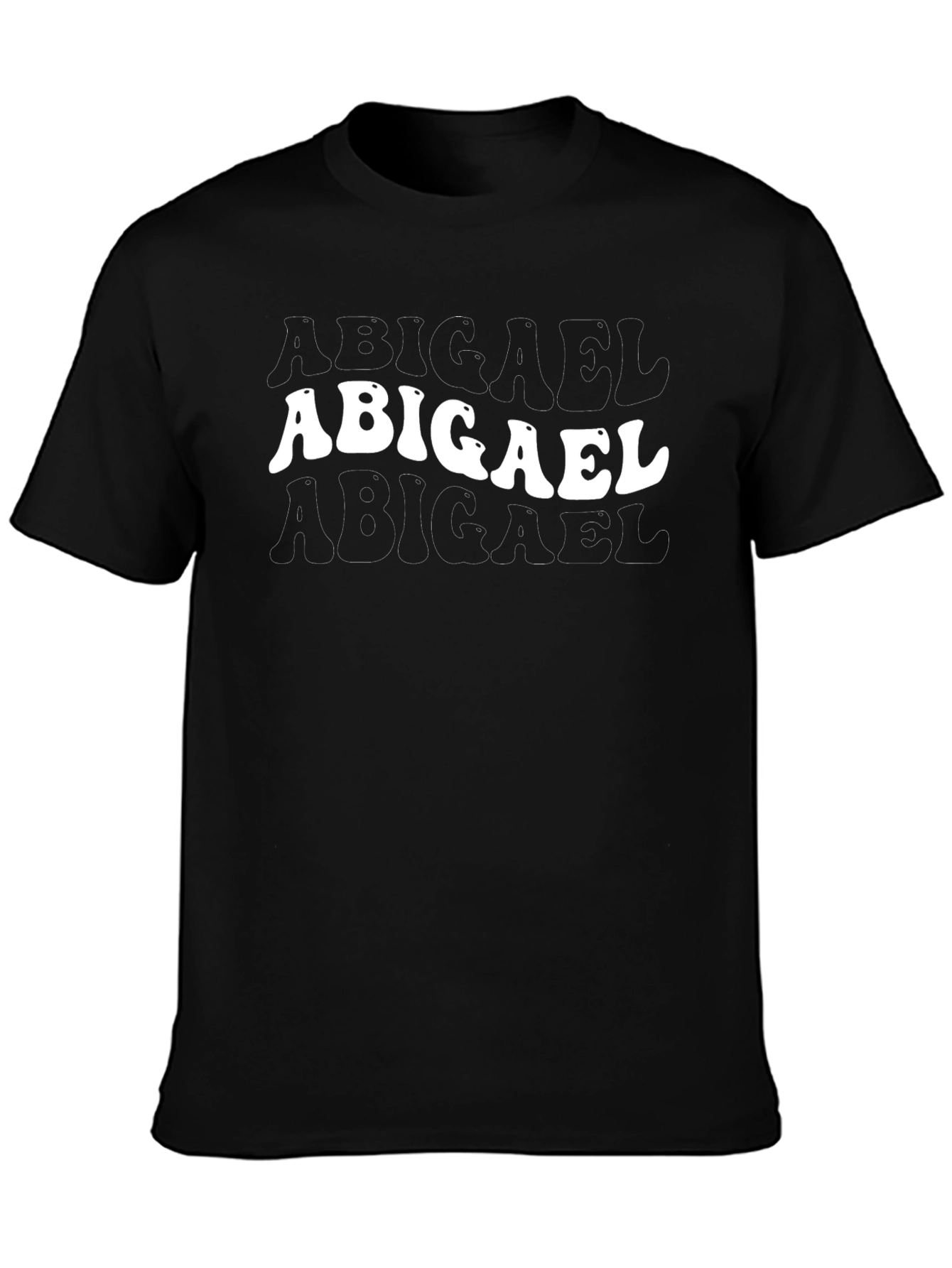 Abigael Name Graphic Black T-Shirt