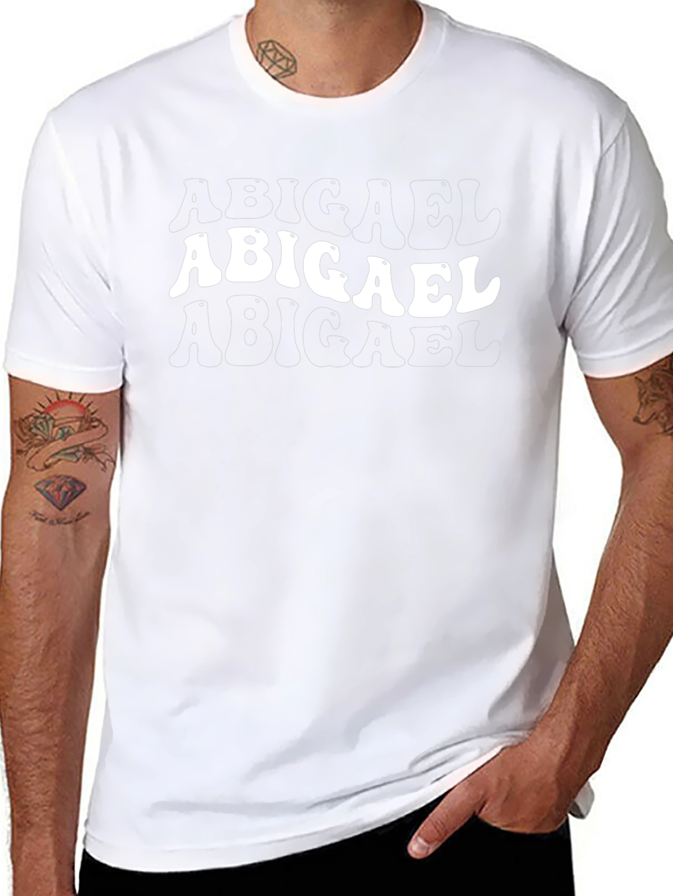 Abigael Name Graphic Black T-Shirt