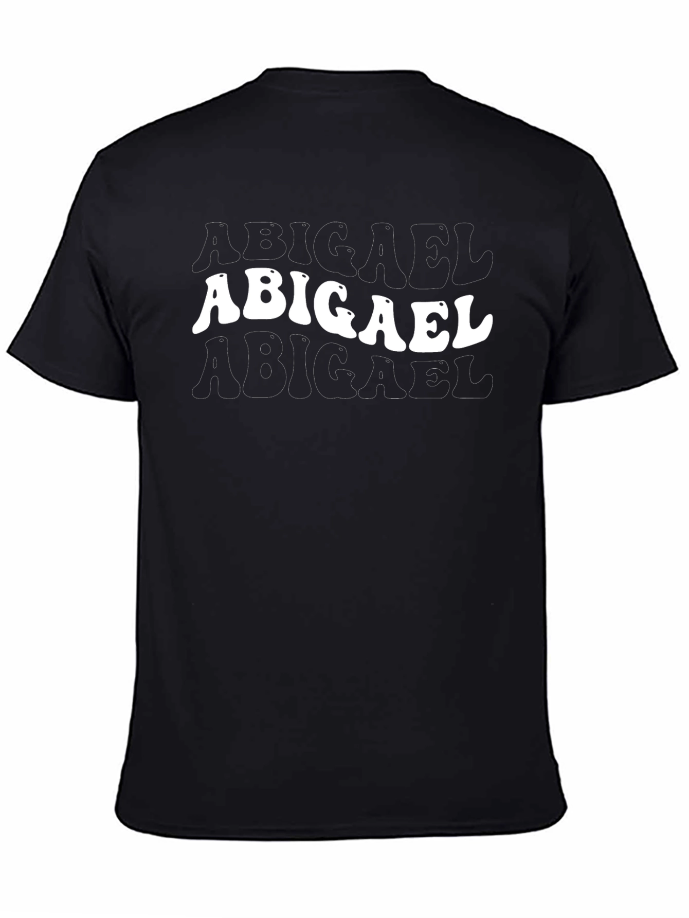 Abigael Name Graphic Black T-Shirt