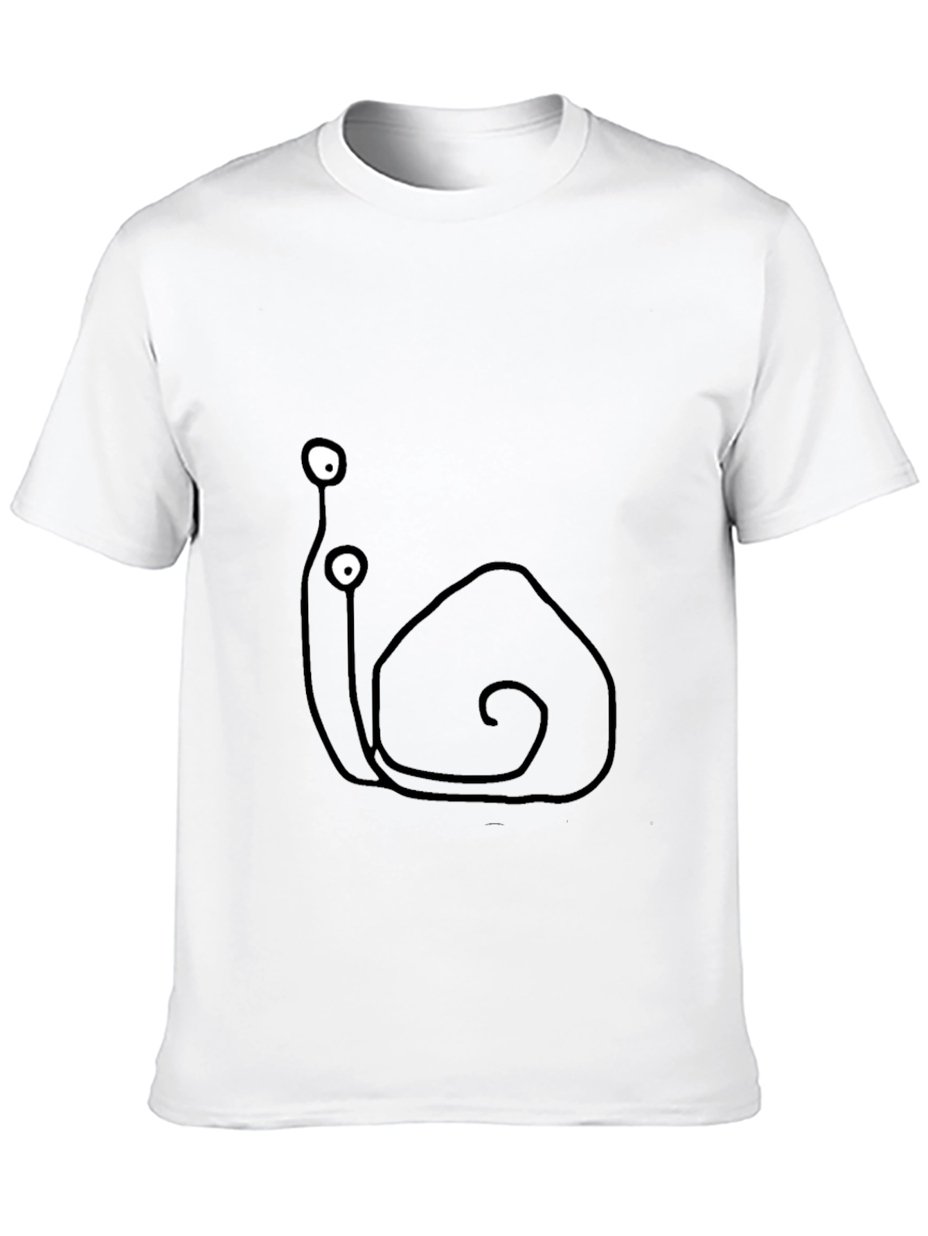 Snail Graphic Tee - Quirky Black Cotton T-Shirt