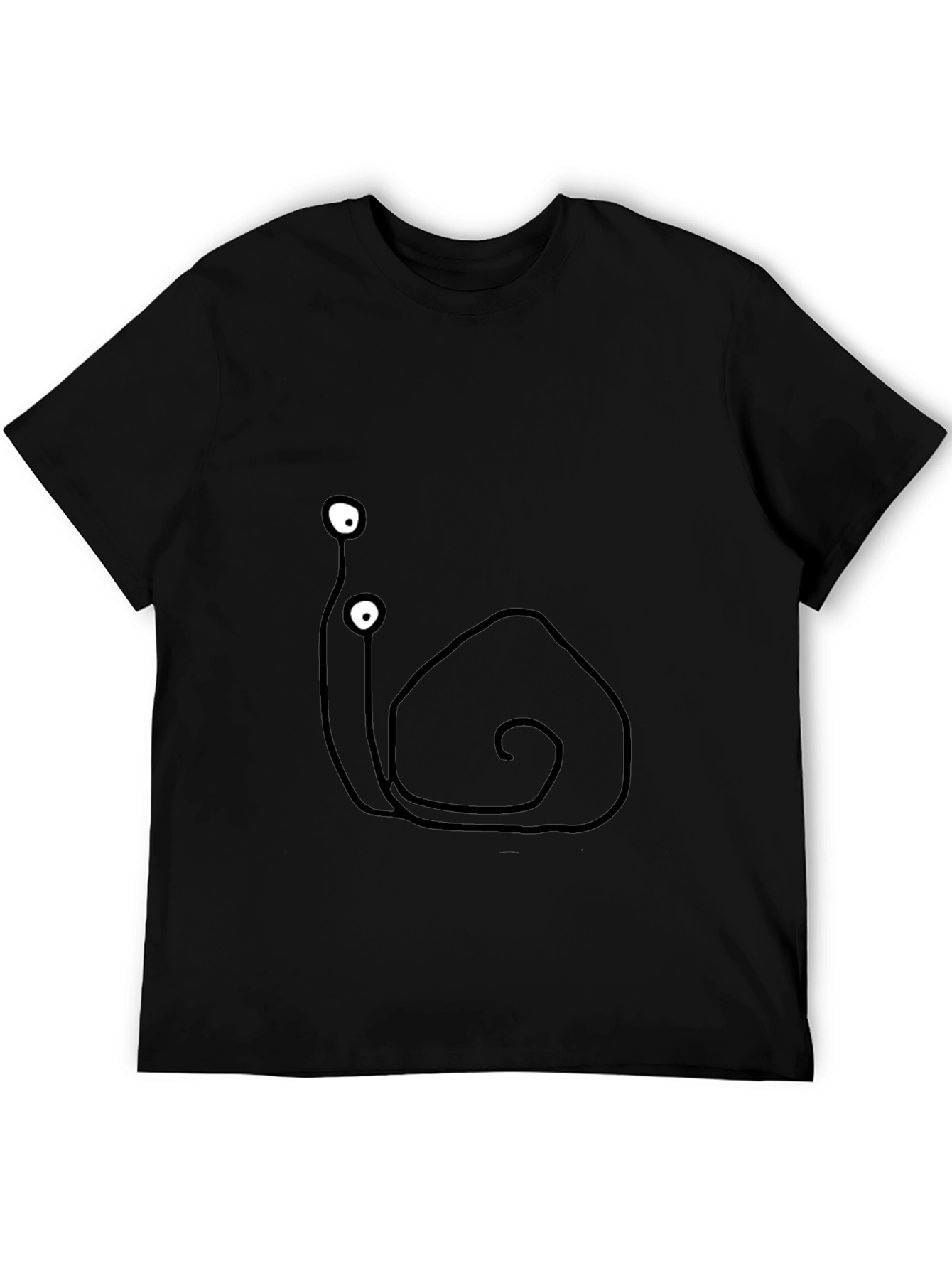 Snail Graphic Tee - Quirky Black Cotton T-Shirt