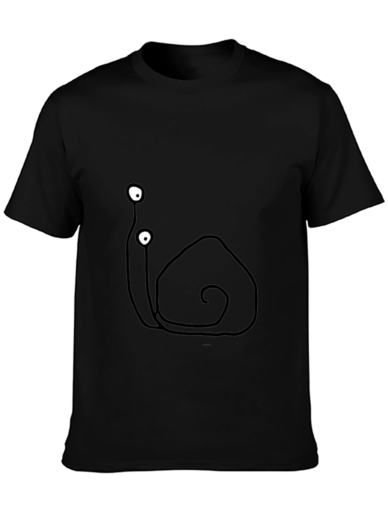 Snail Graphic Tee - Quirky Black Cotton T-Shirt