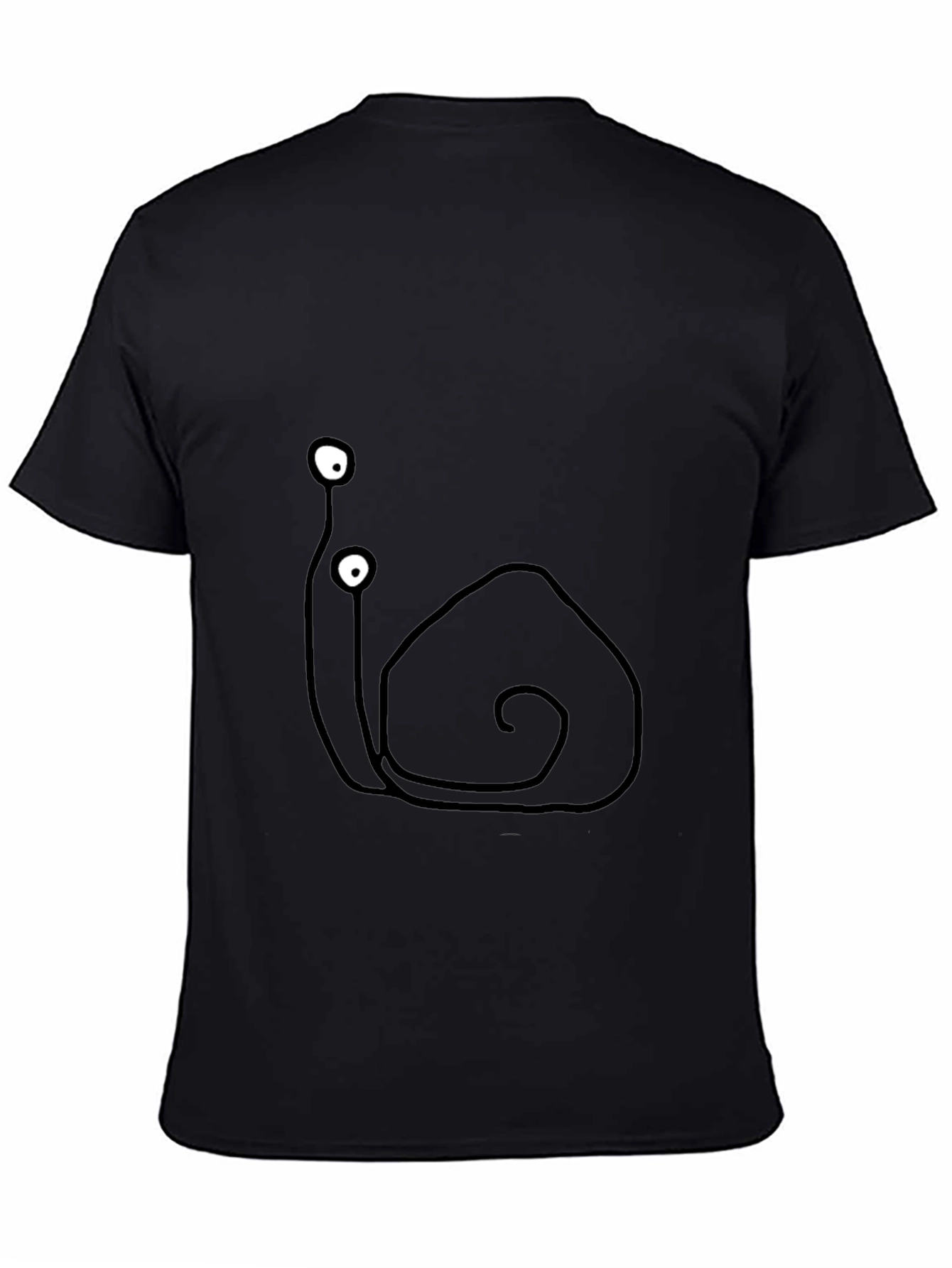 Snail Graphic Tee - Quirky Black Cotton T-Shirt
