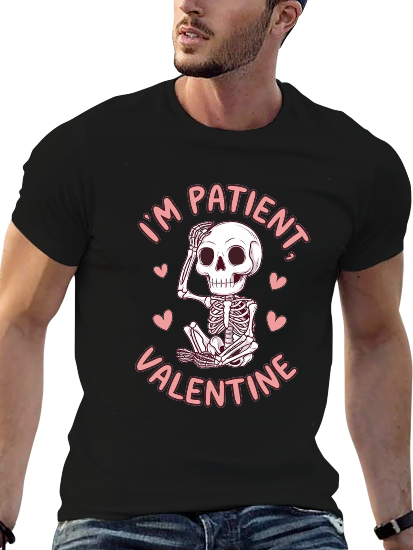 Patient Valentine Skeleton Graphic Tee - Funny Love Shirt