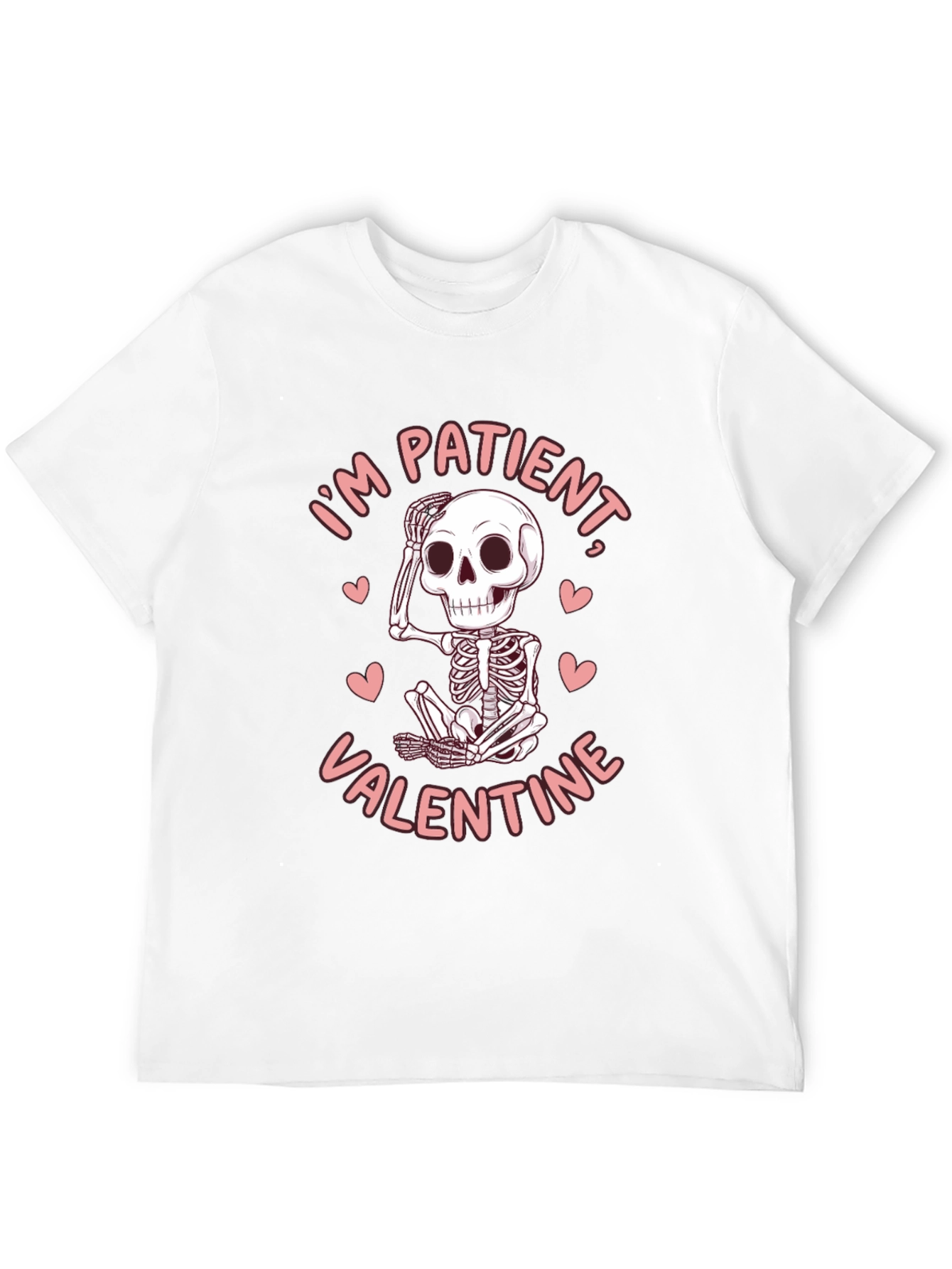 Patient Valentine Skeleton Graphic Tee - Funny Love Shirt