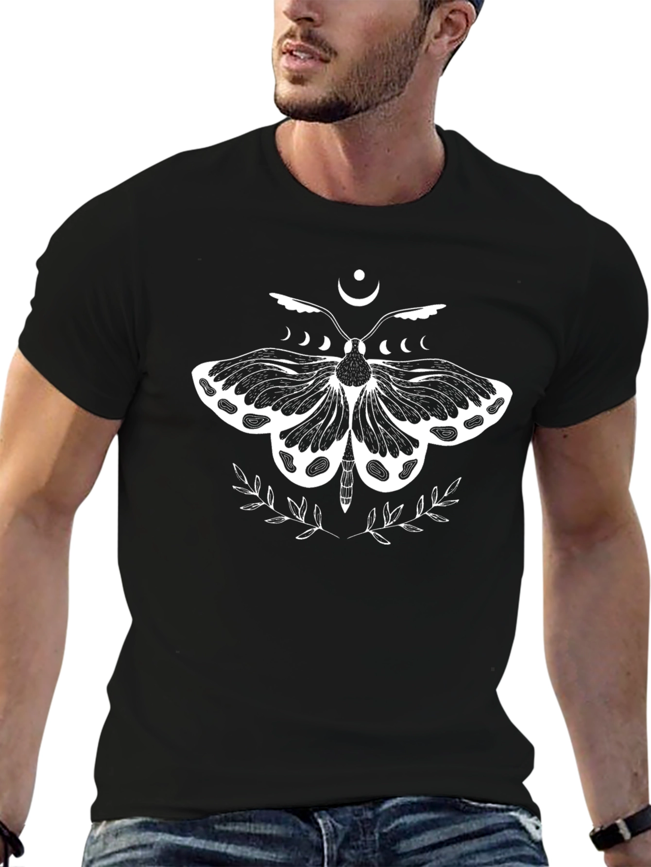 Lunar Moth Graphic Tee - Black