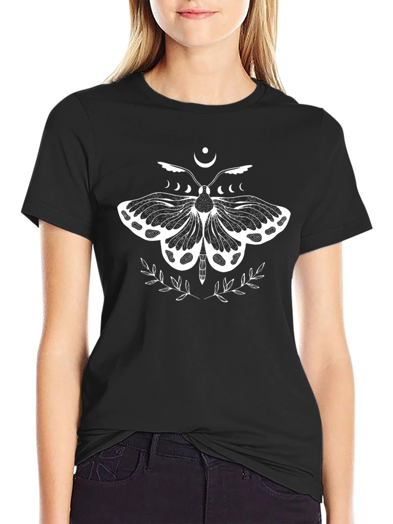 Lunar Moth Graphic Tee - Black