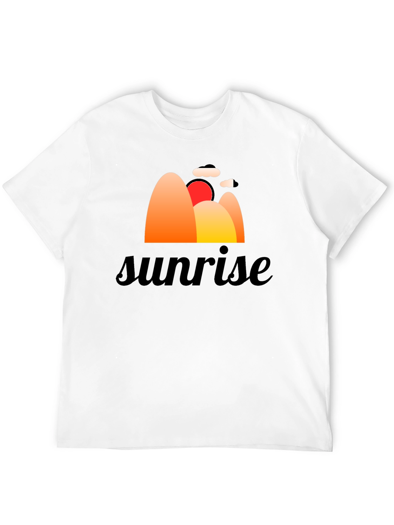 Sunrise Graphic Tee - Retro Style Black T-Shirt