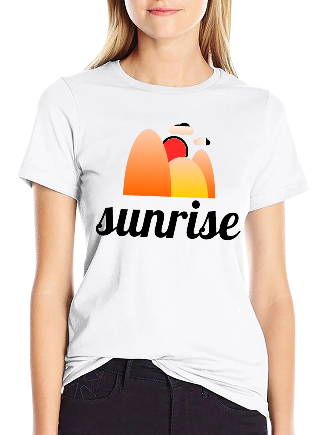Sunrise Graphic Tee - Retro Style Black T-Shirt
