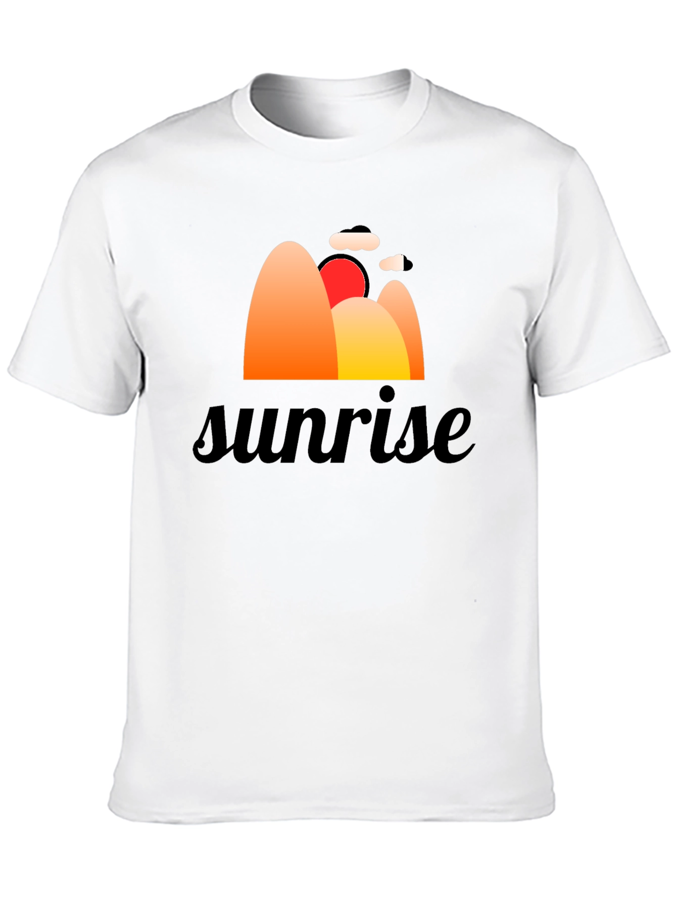 Sunrise Graphic Tee - Retro Style Black T-Shirt