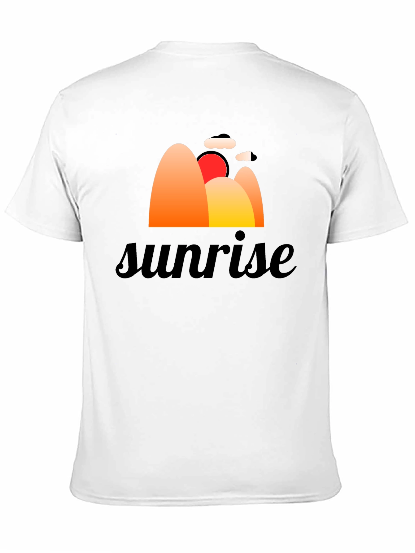 Sunrise Graphic Tee - Retro Style Black T-Shirt
