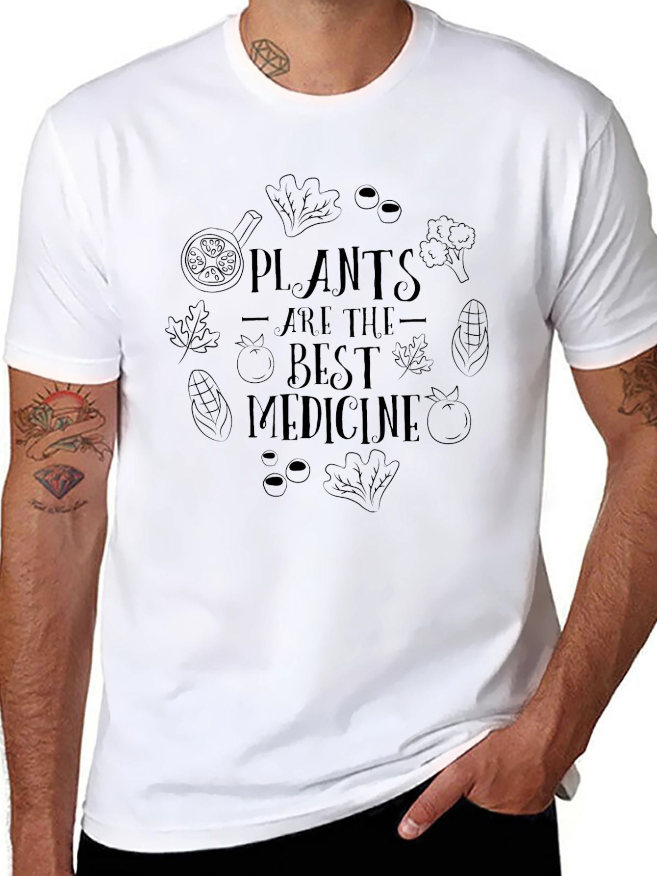 Plants are the Best Medicine T-Shirt Vegan Tee