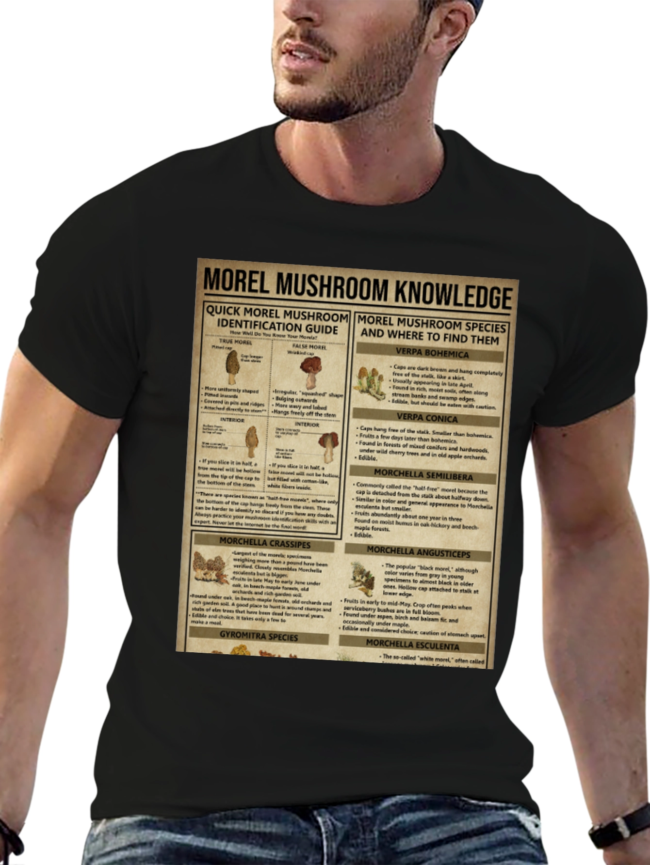 Morel Mushroom Knowledge T-Shirt