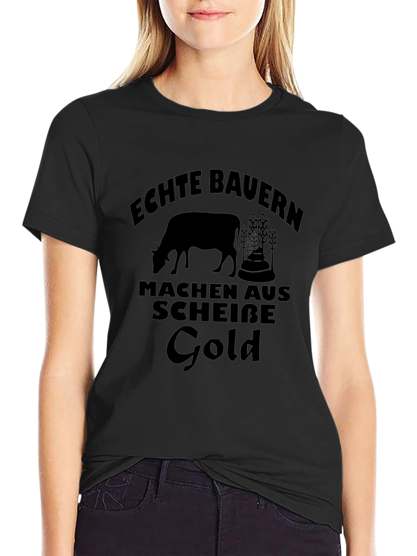 Echte Bauern Make Gold T-Shirt - Black Graphic Tee