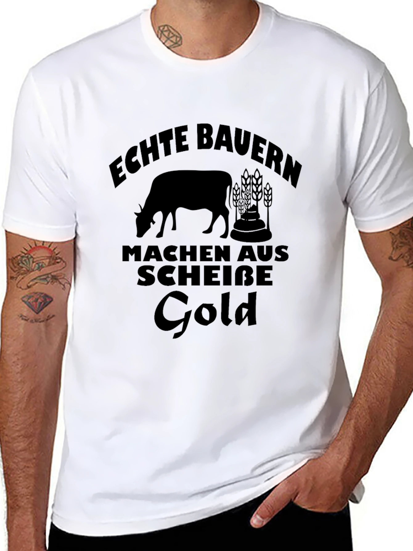 Echte Bauern Make Gold T-Shirt - Black Graphic Tee
