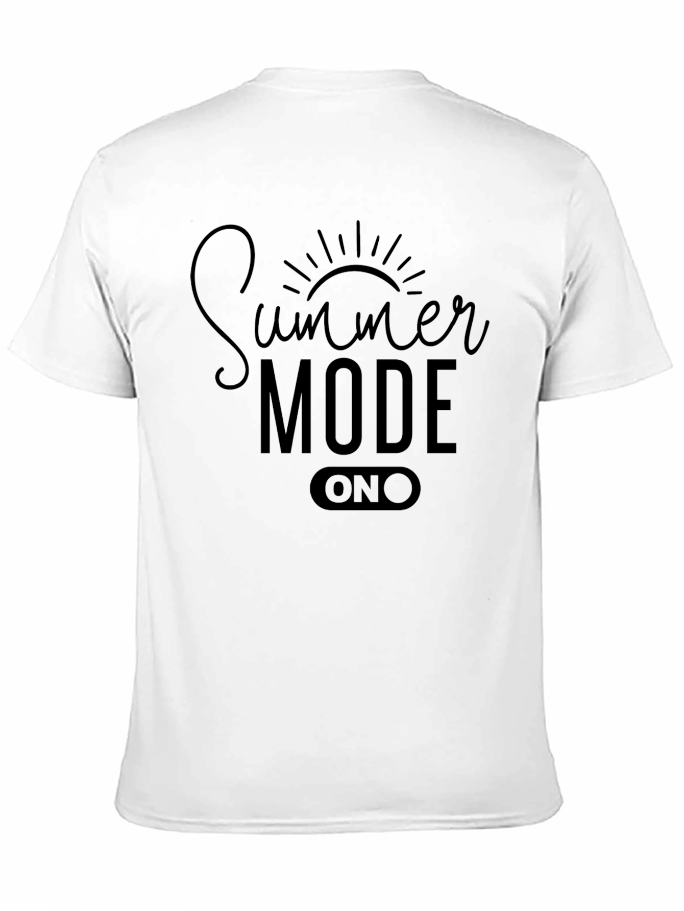 Summer Mode ON Black Graphic T-Shirt