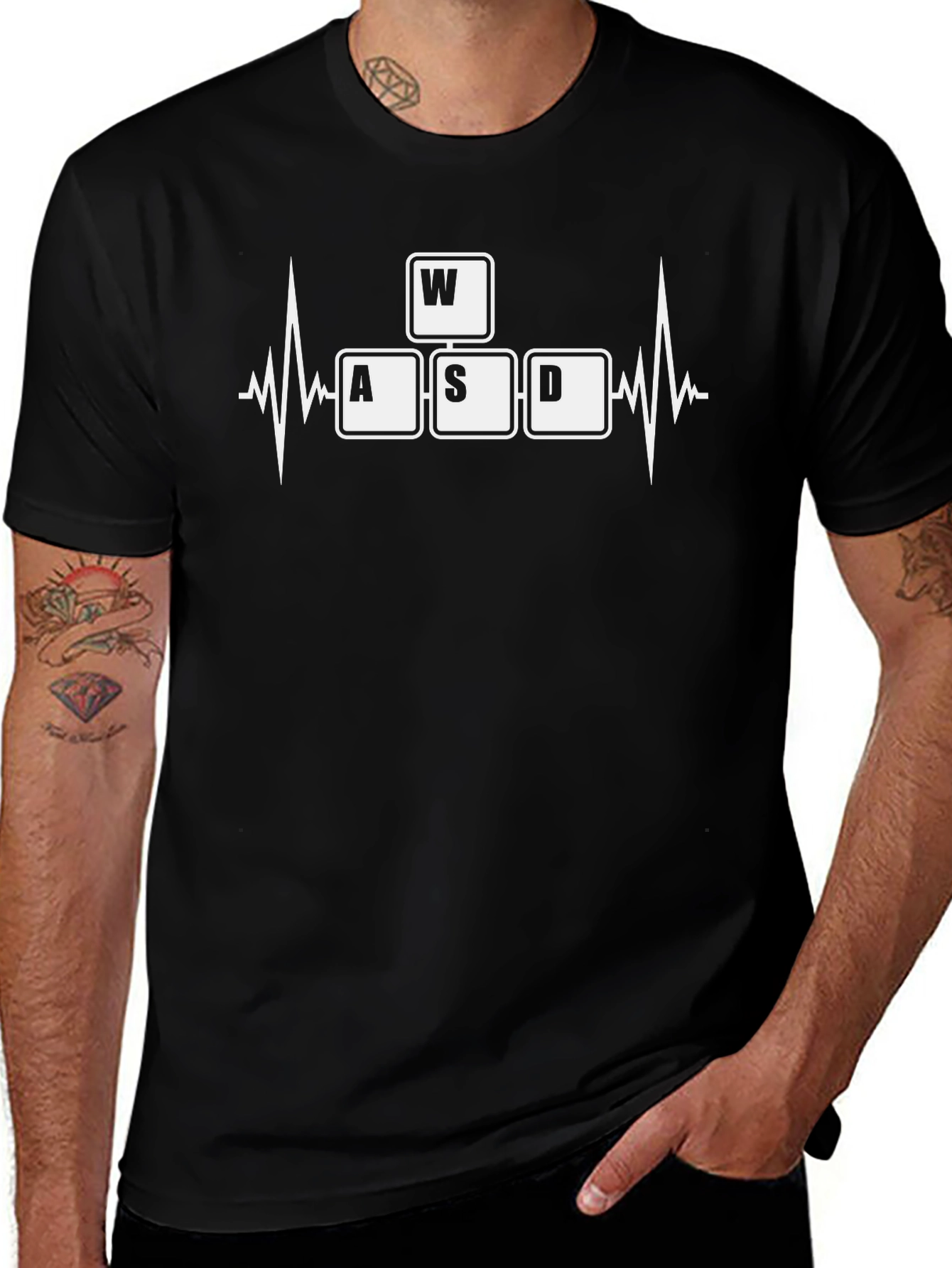 WASD Heartbeat Gamer T-Shirt