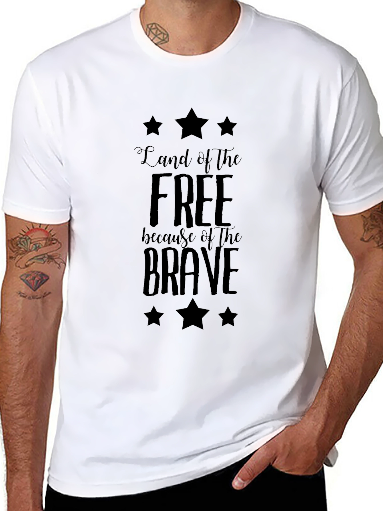 Land of Free Black Graphic Tee