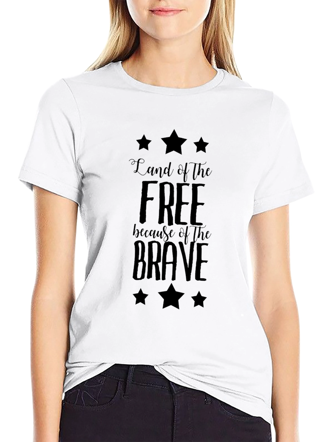 Land of Free Black Graphic Tee
