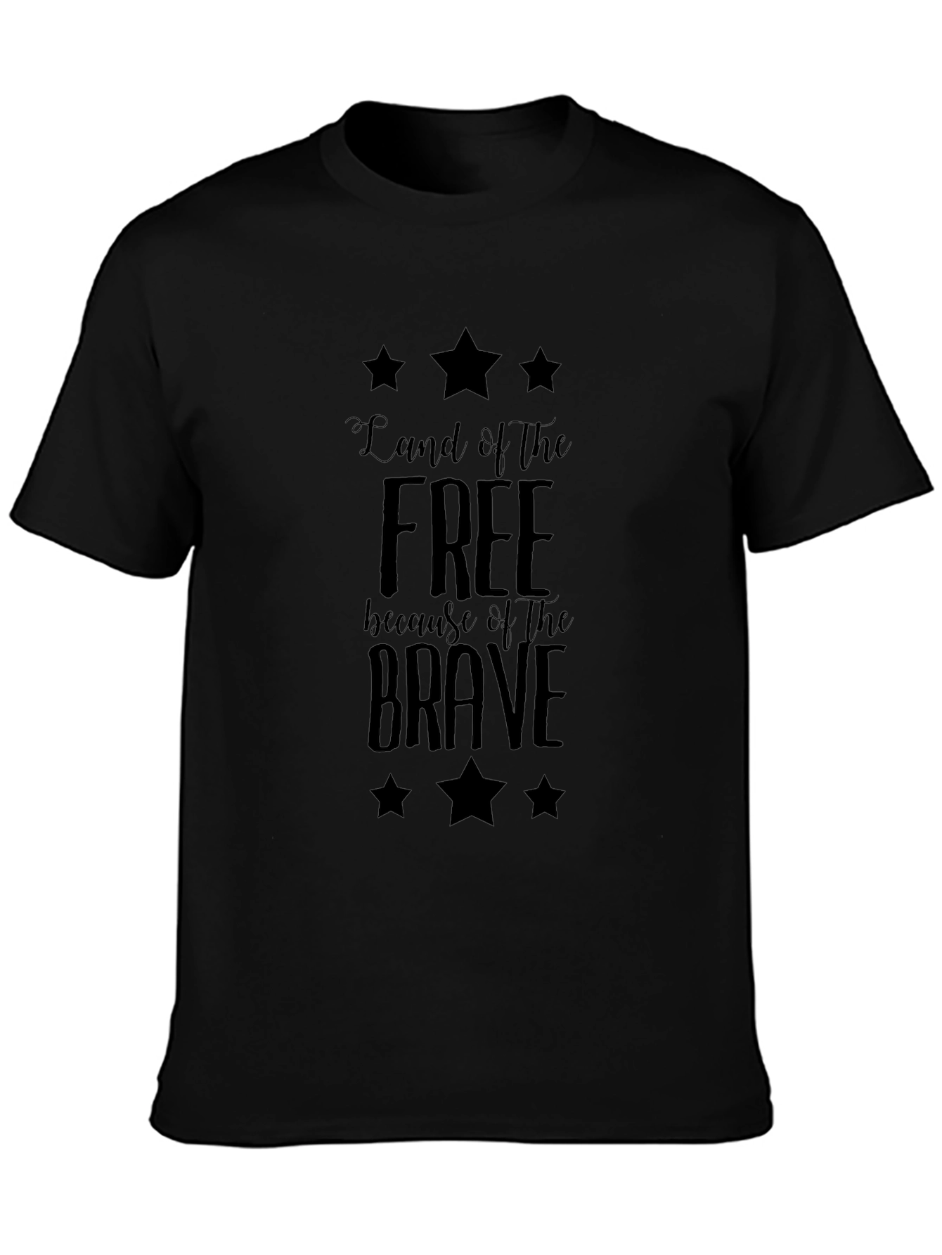 Land of Free Black Graphic Tee