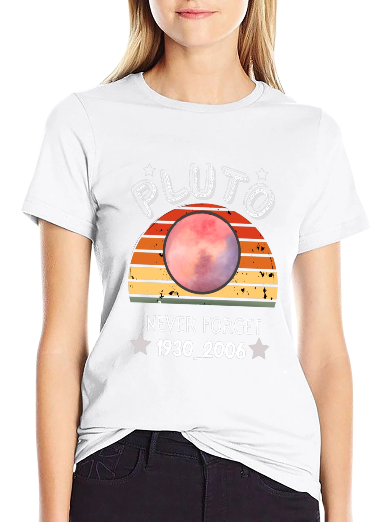 Pluto Never Forget T-Shirt - Retro Style