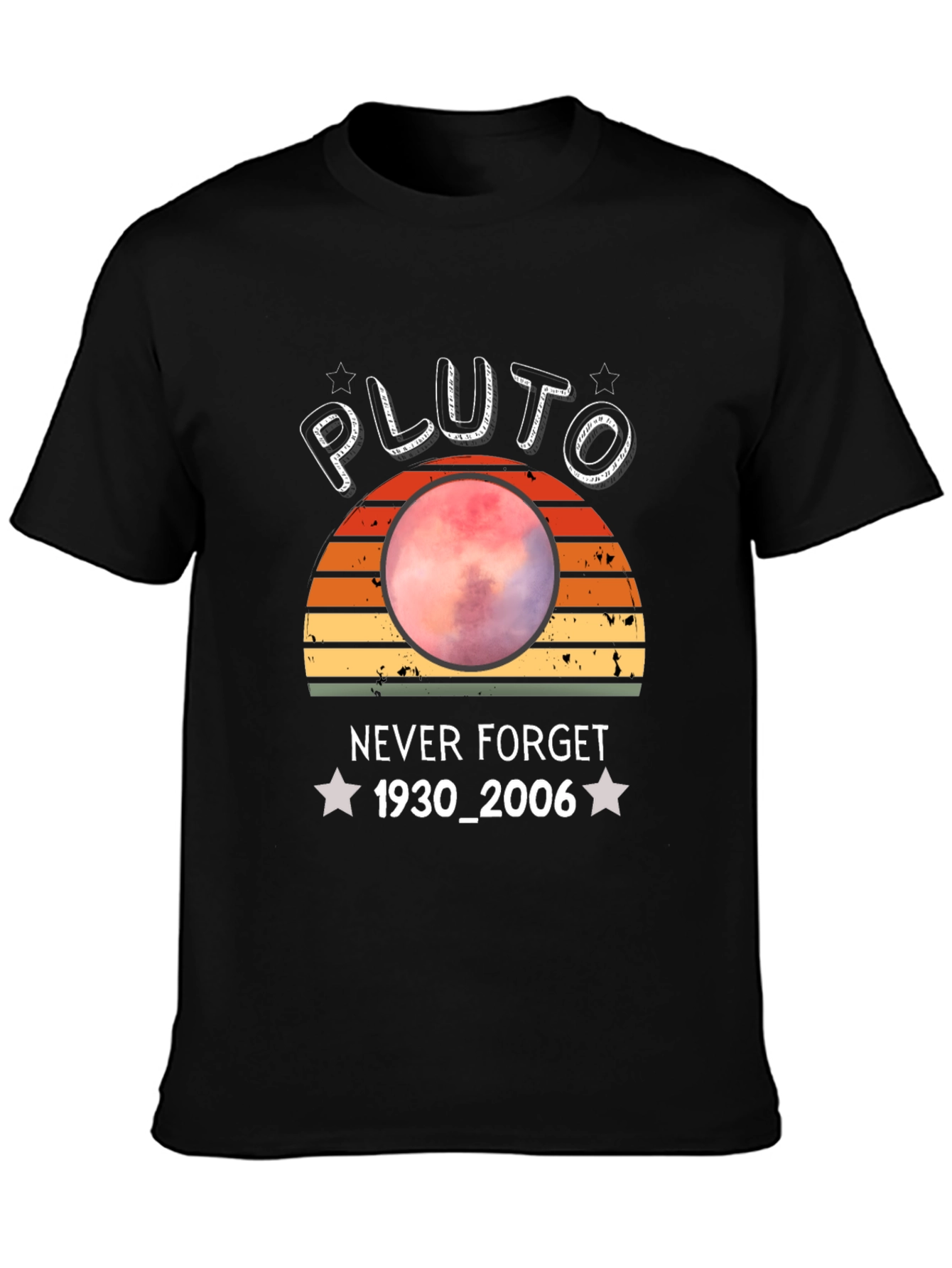 Pluto Never Forget T-Shirt - Retro Style