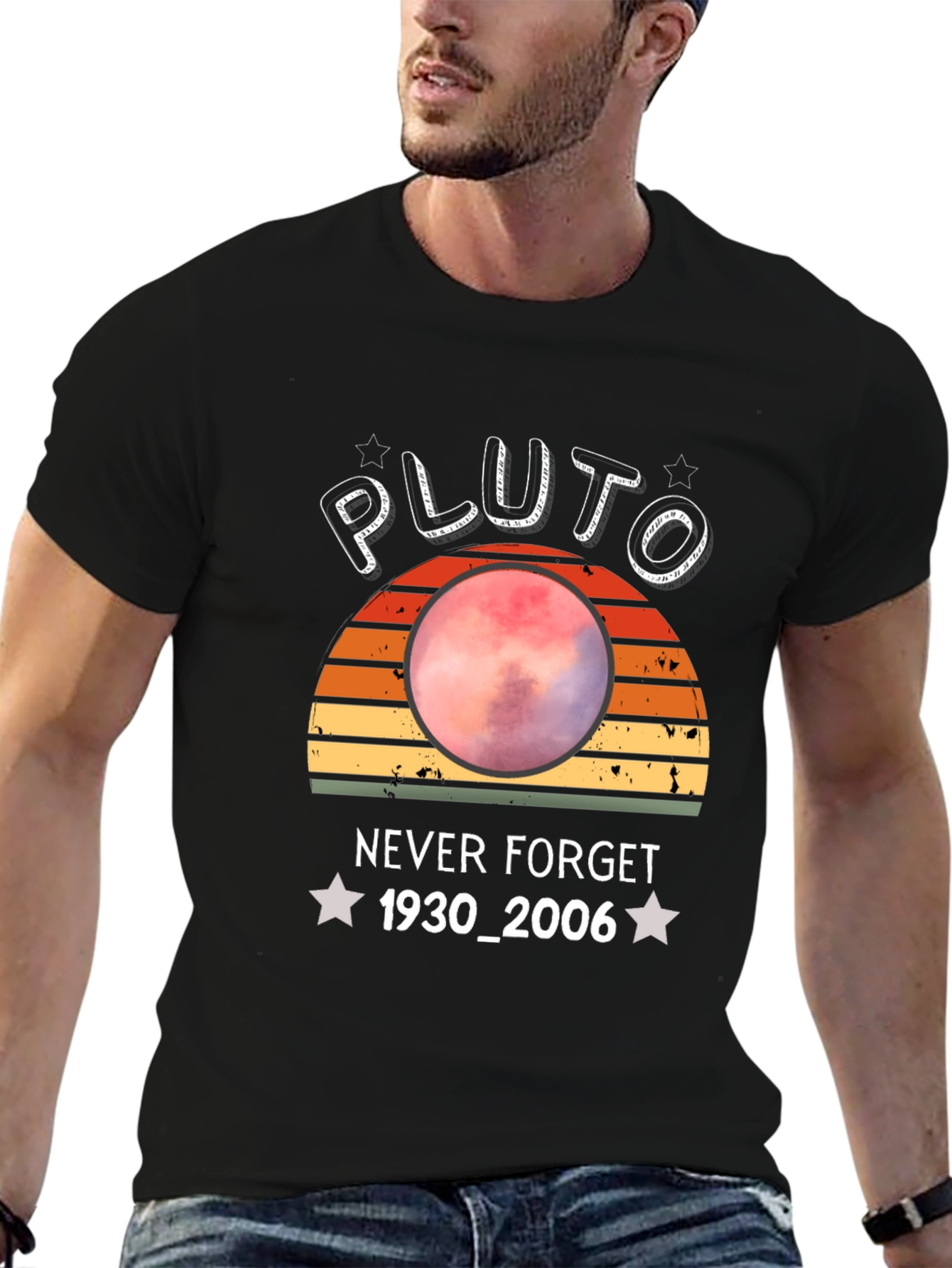 Pluto Never Forget T-Shirt - Retro Style