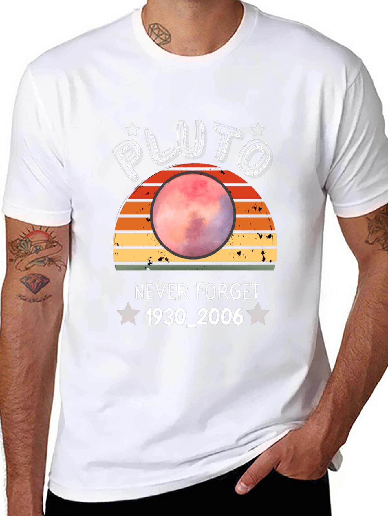 Pluto Never Forget T-Shirt - Retro Style