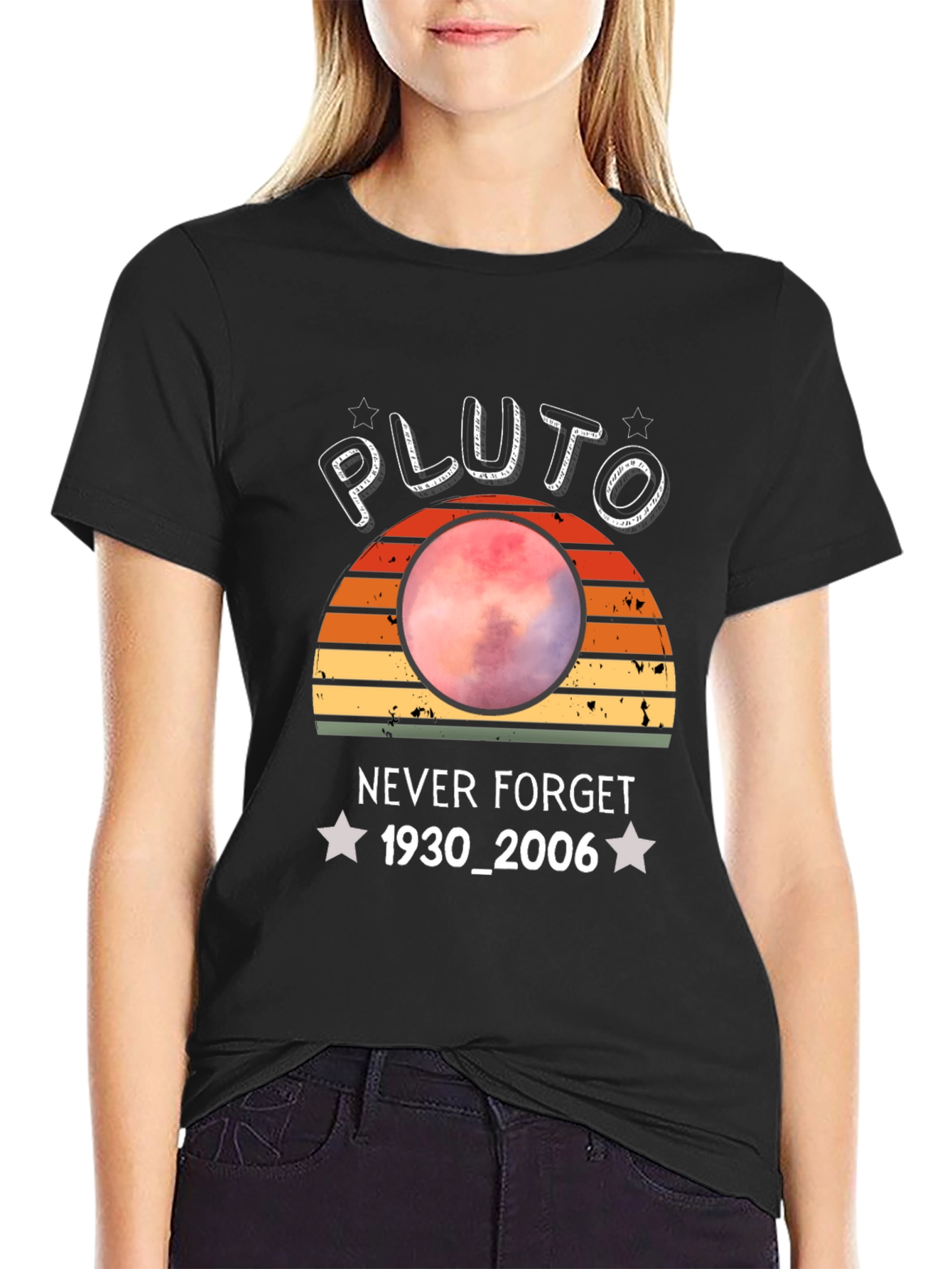 Pluto Never Forget T-Shirt - Retro Style