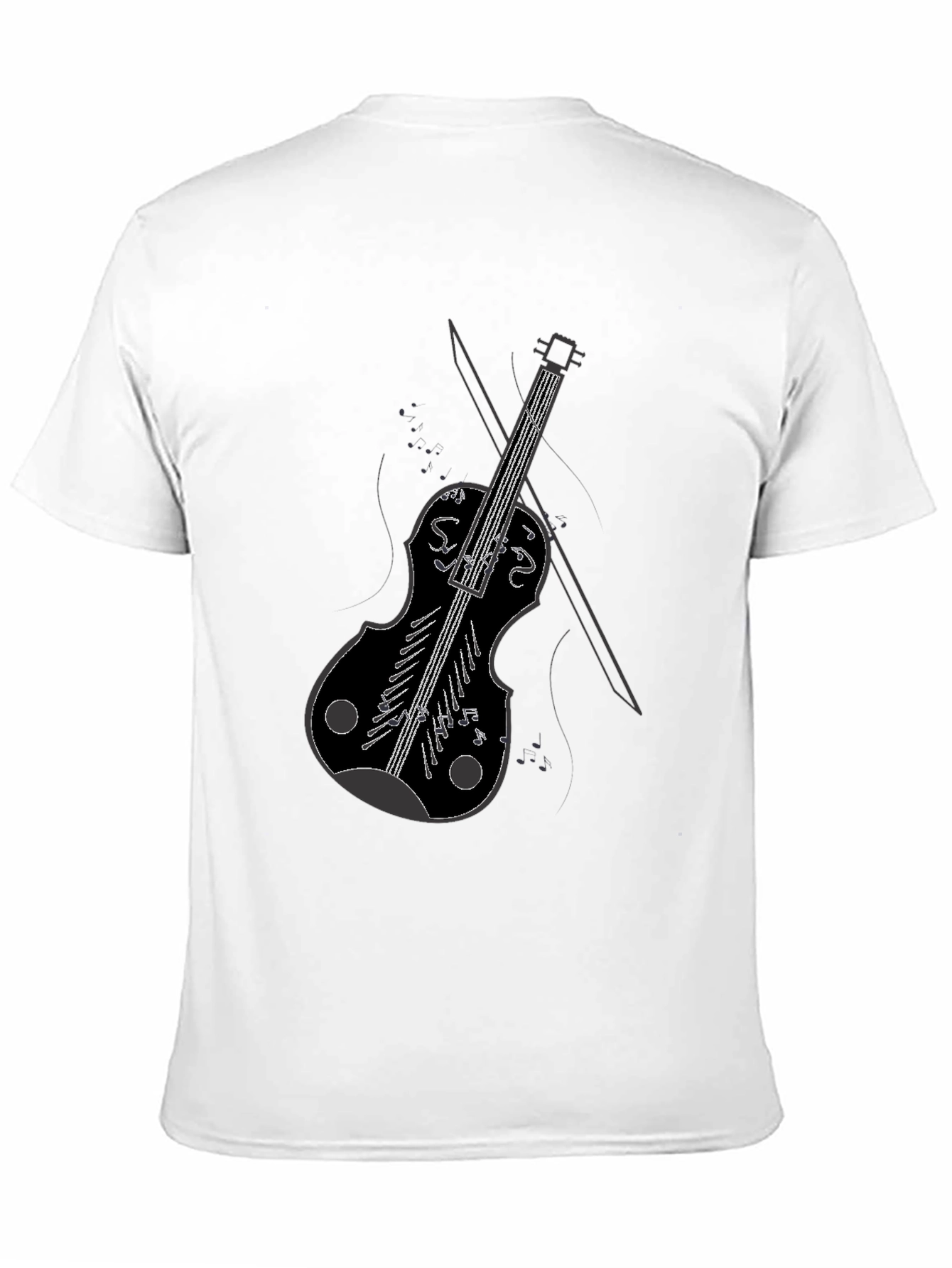 Violin Graphic Black T-Shirt