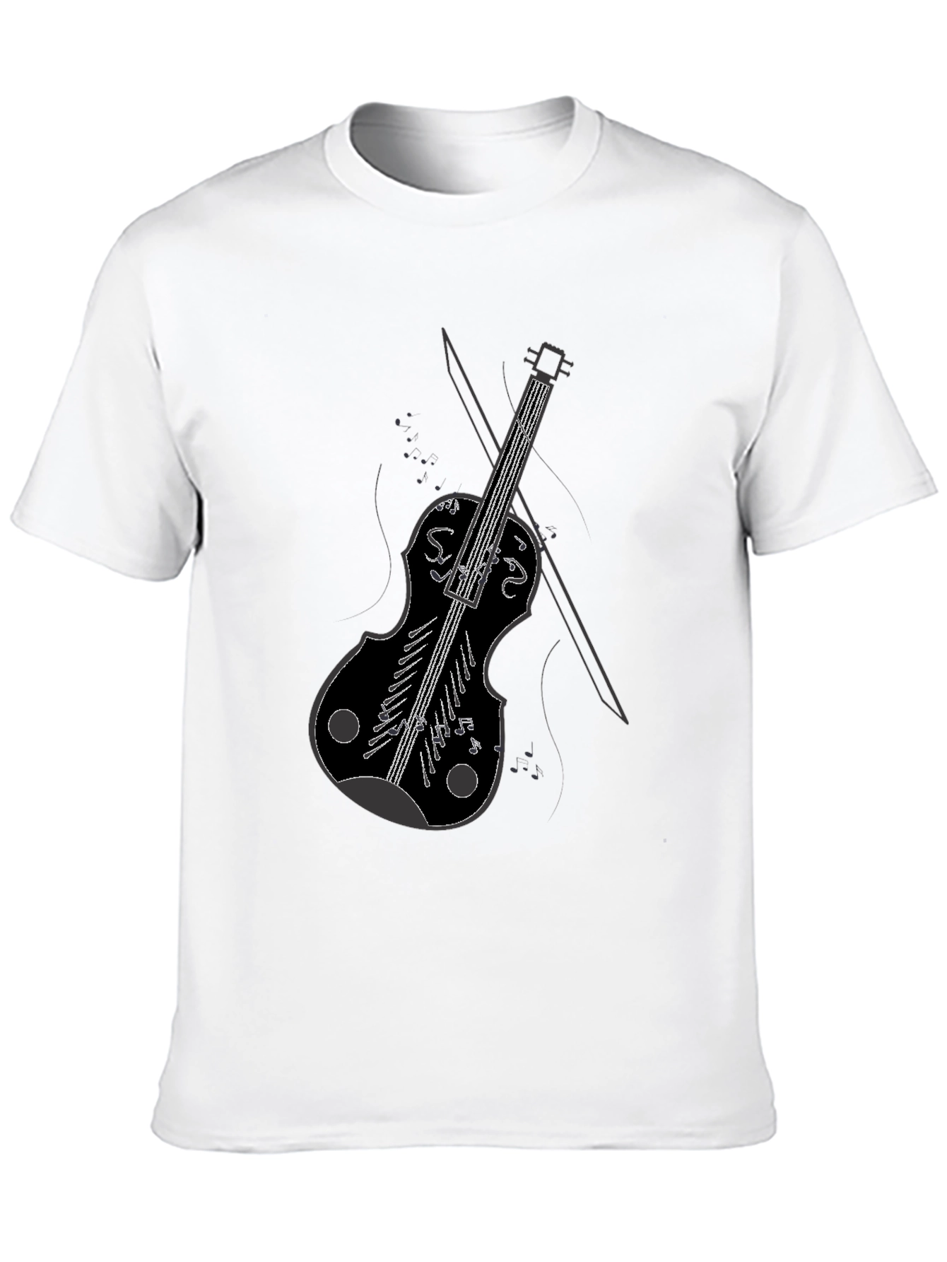 Violin Graphic Black T-Shirt