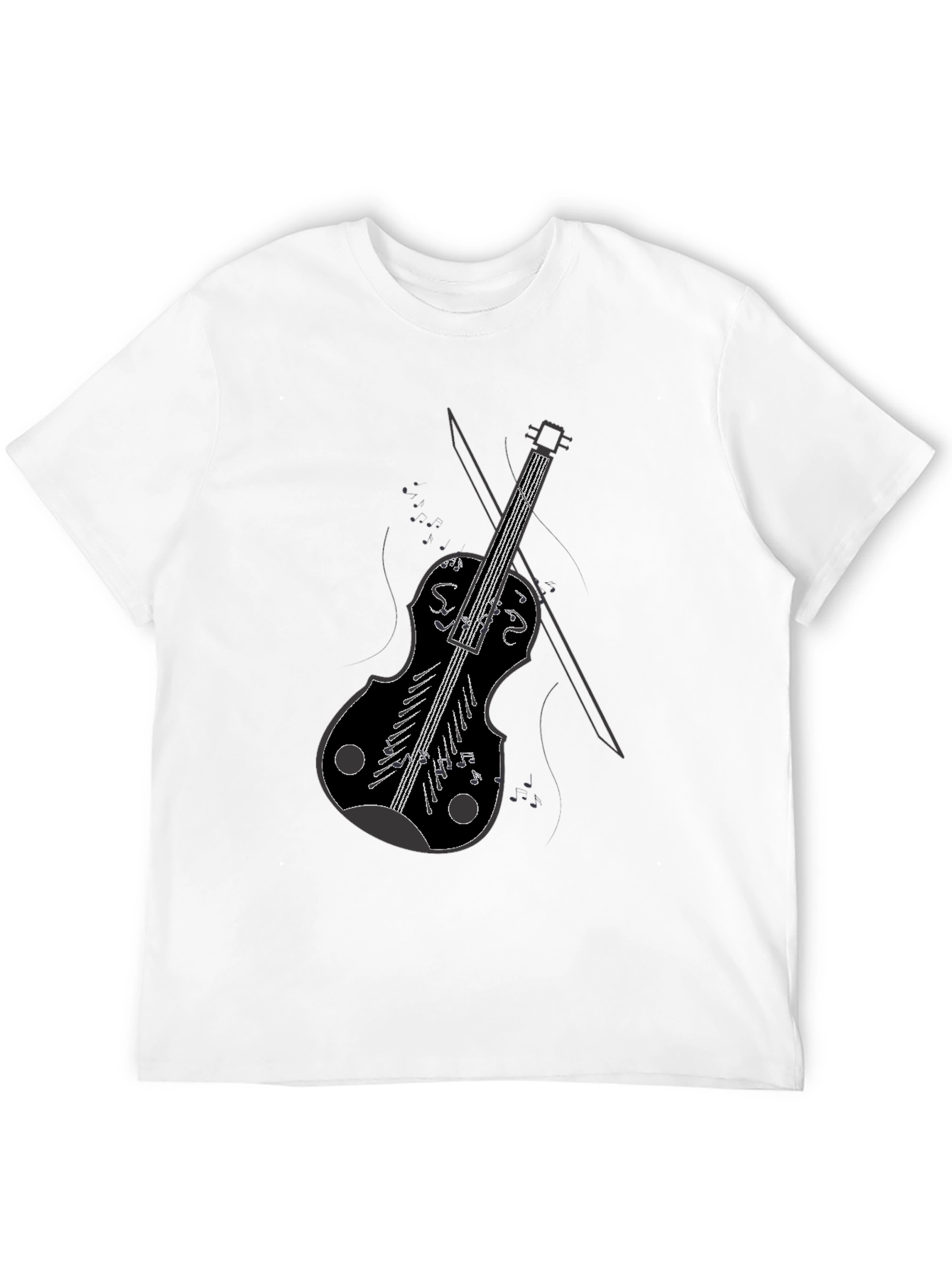 Violin Graphic Black T-Shirt