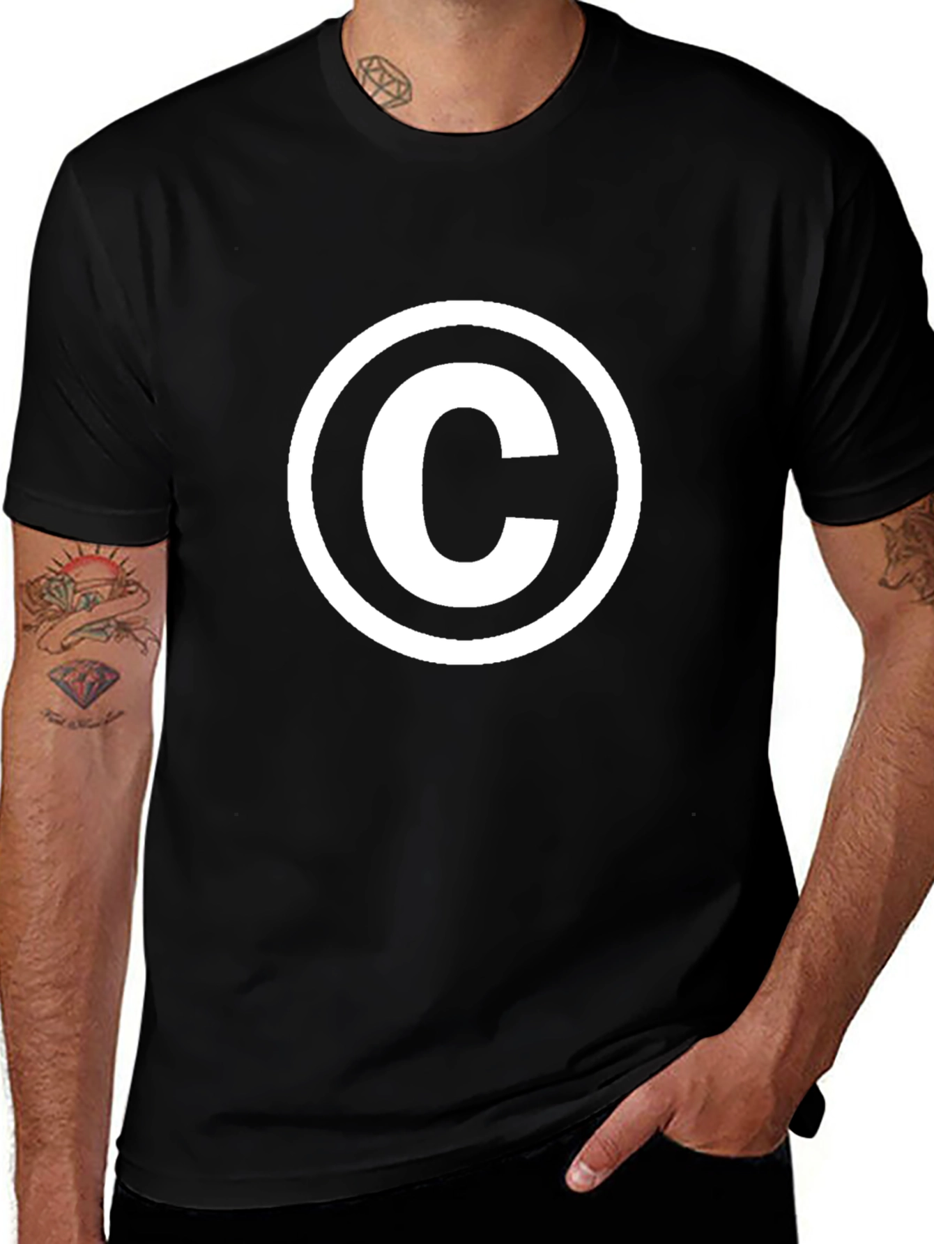 Copyright Symbol Black T-Shirt