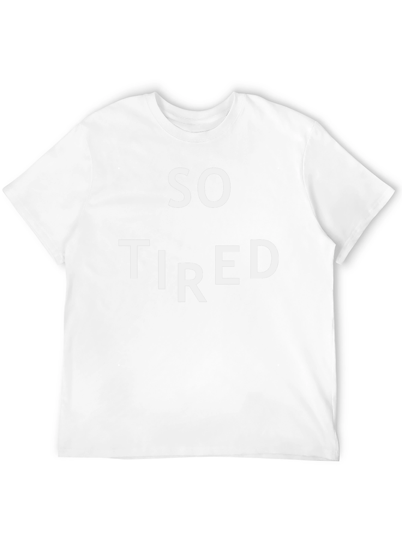 So Tired Graphic Tee - Black Cotton T-Shirt