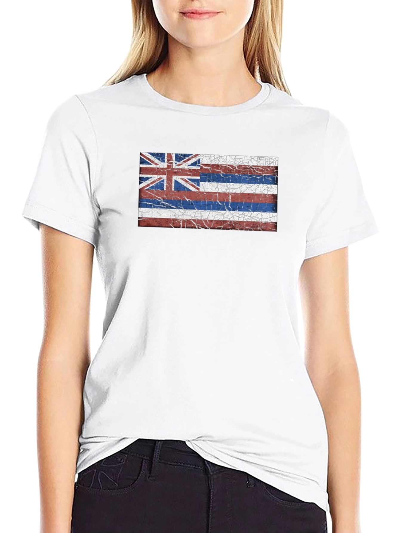 Hawaii Flag Graphic Tee - Black