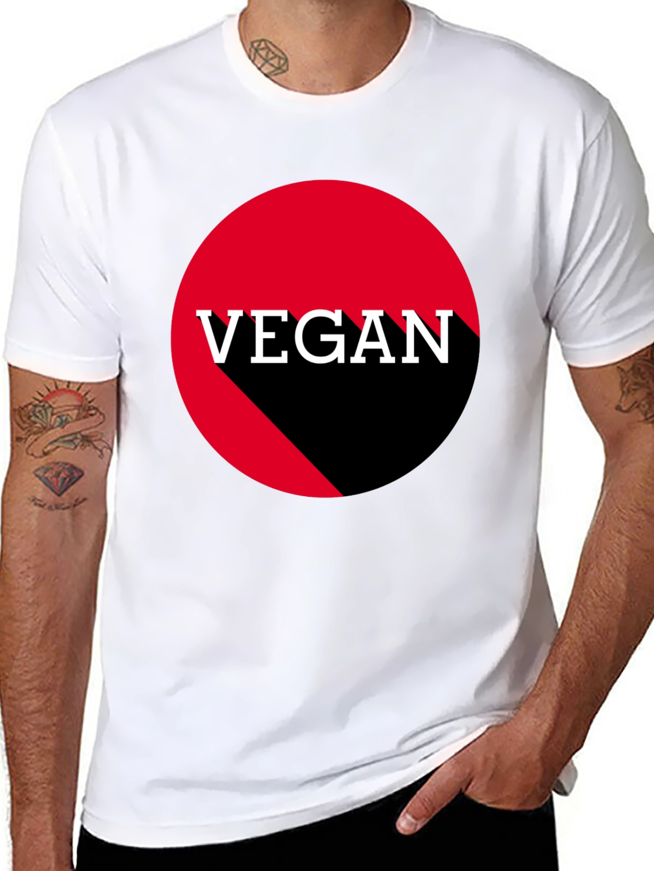 Vegan Symbol Black T-Shirt