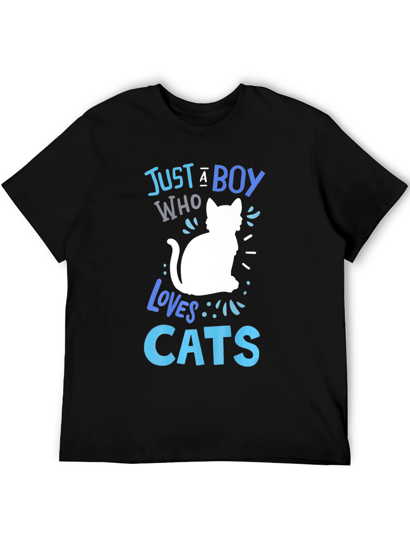 Just a Boy Who Loves Cats Graphic T-Shirt