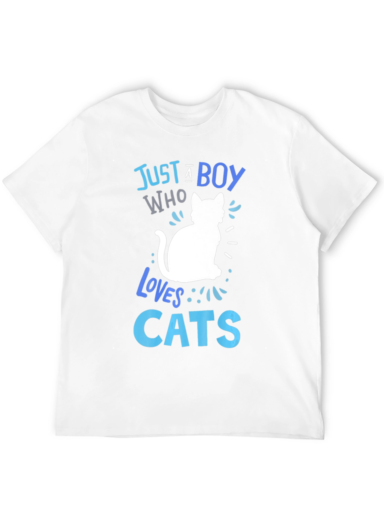 Just a Boy Who Loves Cats Graphic T-Shirt