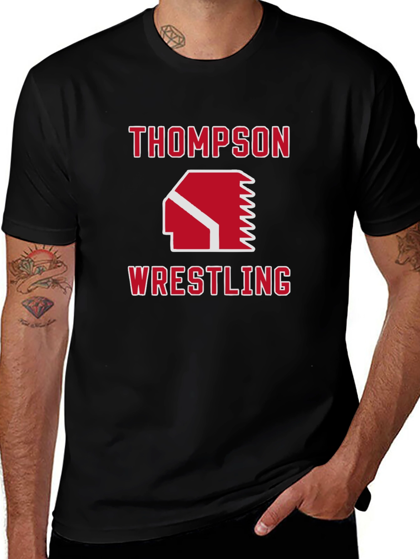 Thompson Wrestling Black T-Shirt