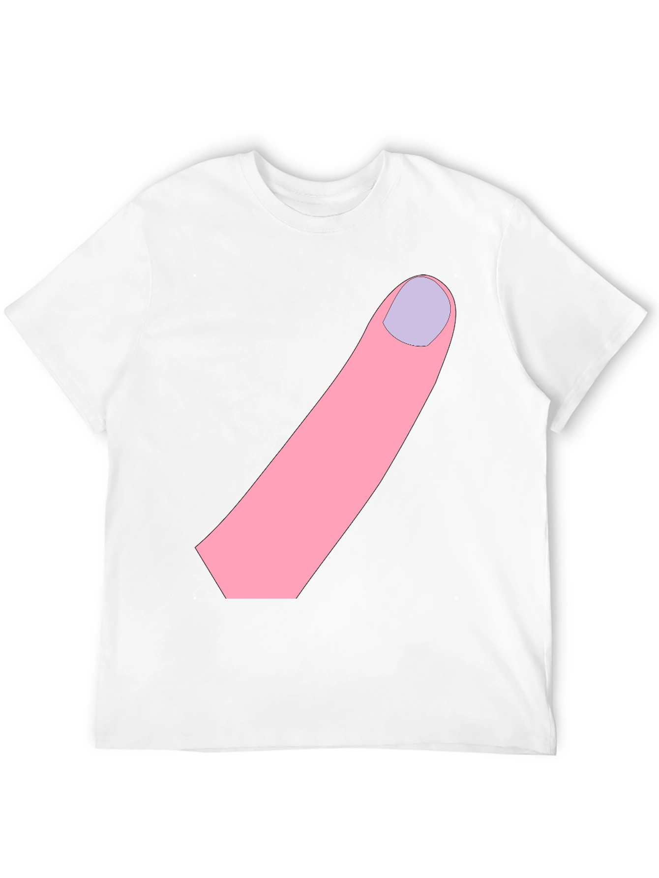 Funny Finger Graphic Black T-Shirt