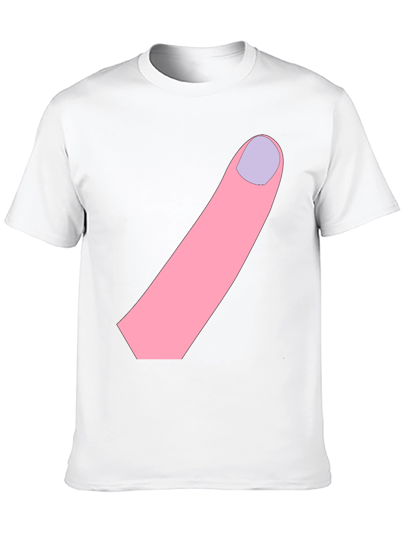 Funny Finger Graphic Black T-Shirt