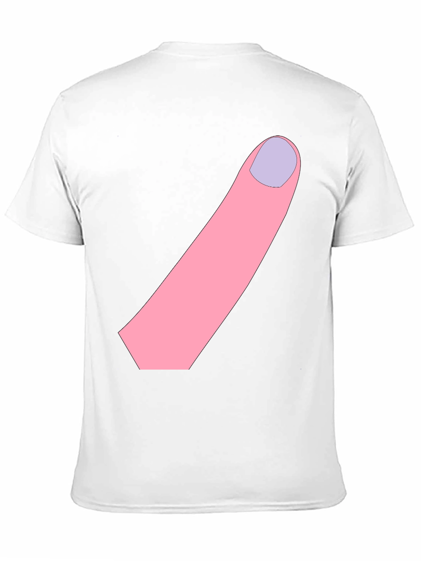 Funny Finger Graphic Black T-Shirt