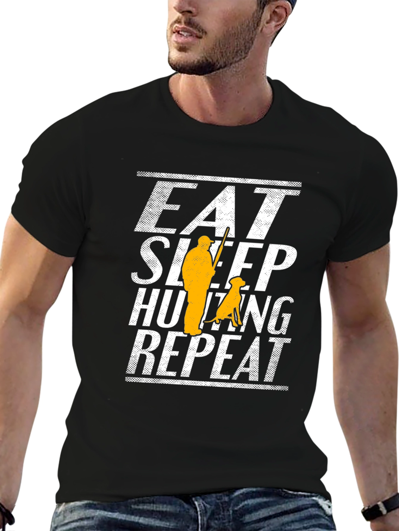 Eat Sleep Hunting Repeat Mens T-Shirt