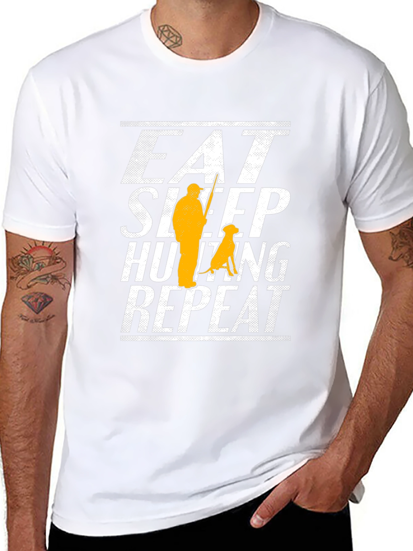 Eat Sleep Hunting Repeat Mens T-Shirt